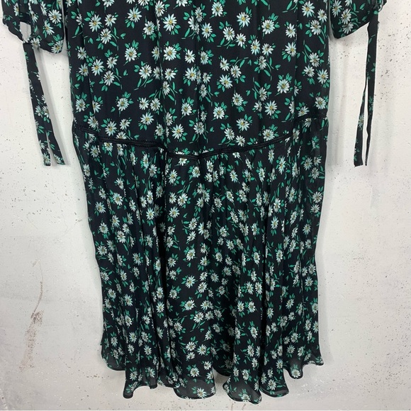 Intermix Long Midi Silk Deep VNeck Floral Dress Size 6 - Picture 12 of 15